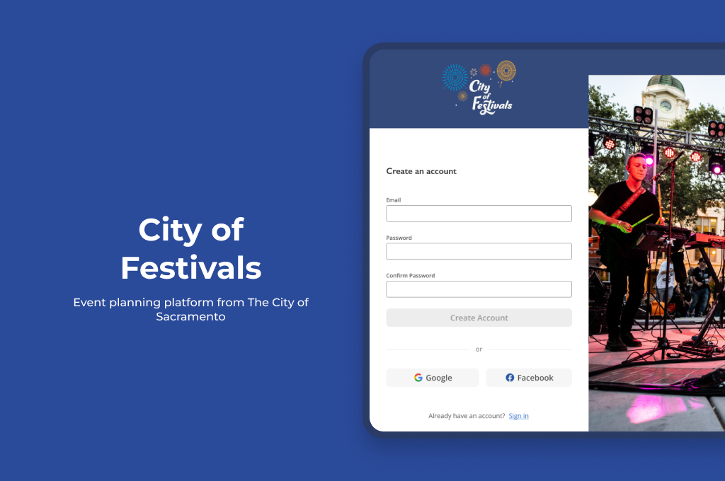 City of Festivals Platform Event planning platform from The City of Sacramento